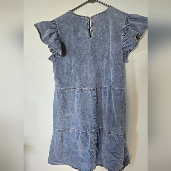 Mika Rose Denim Cap Sleeve Dress Size Medium - Picture 2 of 4